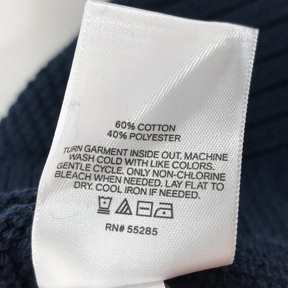 NEW Express Shawl Collar Knit Cardigan Men's Large Navy Blue Button Down Winter - Picture 9 of 9